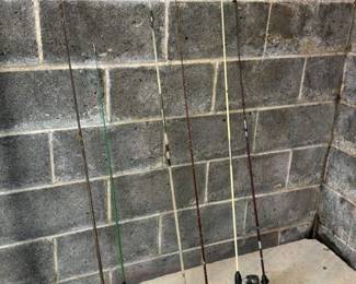 Vintage Fishing Rods and Reels Set