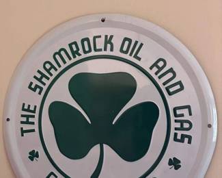 Shamrock Oil and Gas Corporation Tin Sign