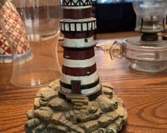 Lighthouse Figurine with Light
