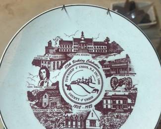 County of Union N.J. Inc. 1988 Bicentennial Celebration Plate