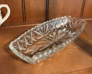 Cut Crystal Relish Dish