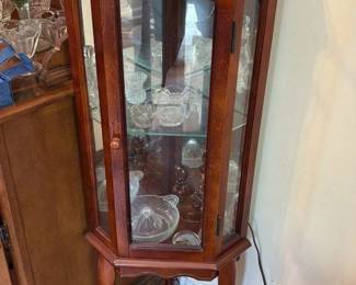 Vintage Display Cabinet with Glassware