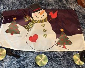 Decorative Snowman Garden Flag