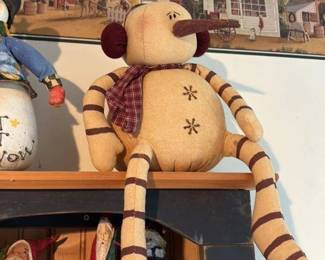 Primitive Folk Art "snowman" stuffed figure