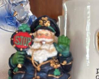 Leprechaun Figurine with Stop Sign