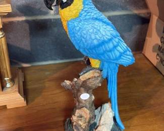 Blue and Gold Macaw Figurine