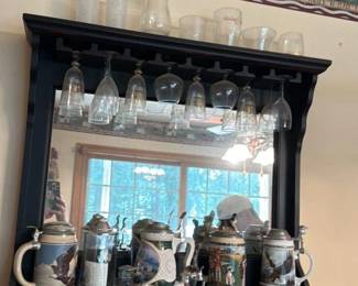 Collection of German Beer Steins and Glassware