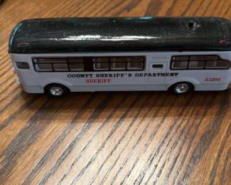Die-cast Sheriff's Department Bus Toy