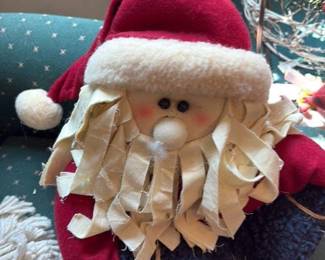 handmade fabric santa claus doll