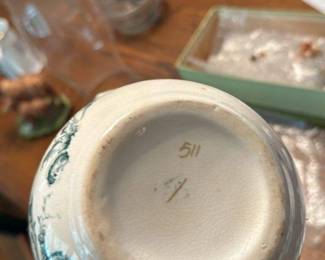 Antique Pitcher with Floral Transferware