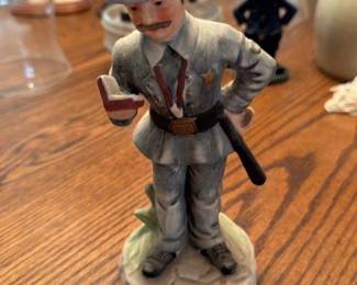 Vintage Porcelain Policeman Figurine