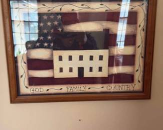 God, Family, Country Framed Art