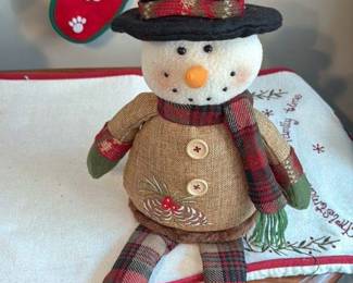 plush snowman christmas decoration