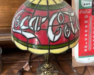 Coca-Cola Stained Glass Lamp