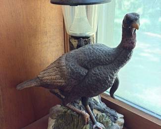 Turkey Figurine on Naturalistic Base