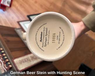 German Beer Stein with Hunting Scene