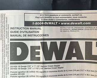 DeWalt D51422 Gauge Narrow Crown Stapler