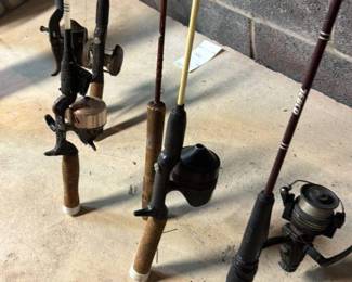 Vintage Fishing Rods and Reels Set
