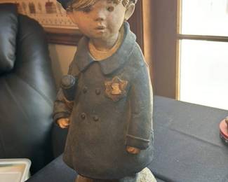 boy Police Officer Statue