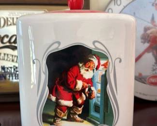 Coca-Cola Santa Claus Ceramic Cookie Jar