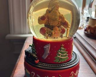 Musical Snow Globe withTrain and Teddy bear