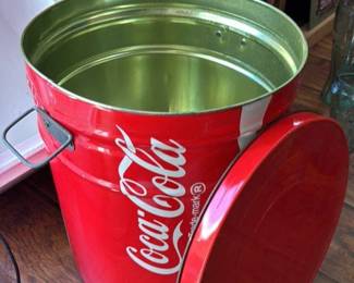 Coca-Cola Embossed Tin Cooler Bucket