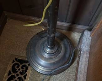 Vintage floor lamp with pleated Shade