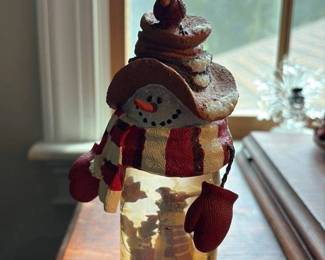Snowman Figurine in Jar