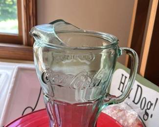 Coca-Cola "COKE" Brand Glass Pitcher
