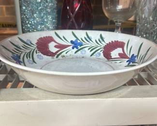 Vintage Floral Patterned Ceramic Plate