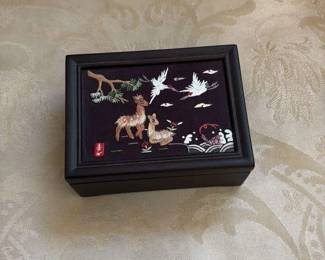 Framed Chinese Silk Embroidery of Cranes and Squirrels