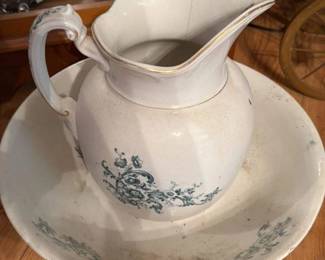 Antique Pitcher and Bowl Wash Basin Set