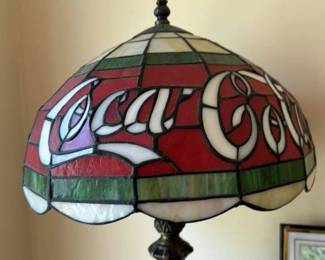 Coca-Cola Stained Glass Lamp