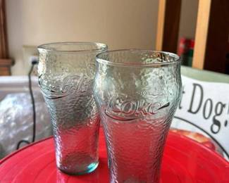 Coca-Cola Textured Glass Tumblers