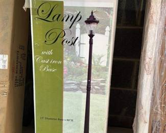 Lamp Post With Cast Iron Base