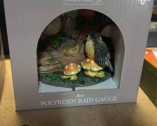 Home Trends Bird Polyresin Rain Gauge