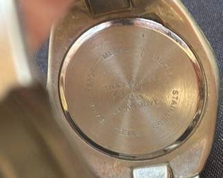 Men's Stainless Steel Quartz Watch with Green Dial