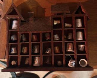 Vintage Thimble Display Cabinet