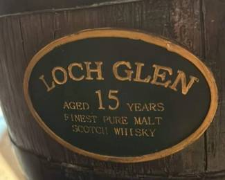Loch Glen 15 Years Finest Pure Malt Scotch Whiskey Barrel Display
