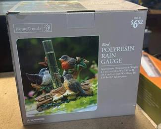 Home Trends Bird Polyresin Rain Gauge