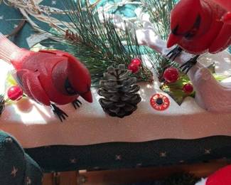 cardinal christmas decoration with light