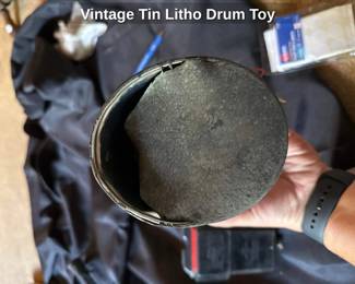 Vintage Tin Litho Drum Toy