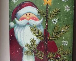 Illuminated Santa Claus Canvas Print