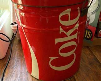 Coca-Cola Embossed Tin Cooler Bucket