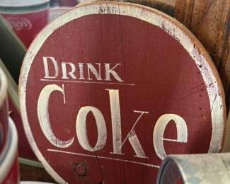 Vintage "Drink Coke" Wooden Sign