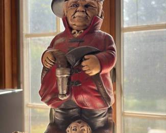 vintage Fireman Figurine with Dalmation