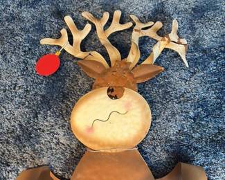 Vintage Metal Reindeer Christmas Decoration