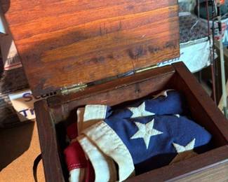 Wooden American Flag Display Box