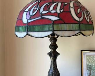 Coca-Cola Stained Glass Lamp