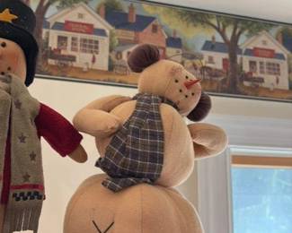 Primitive Folk Art snowman doll